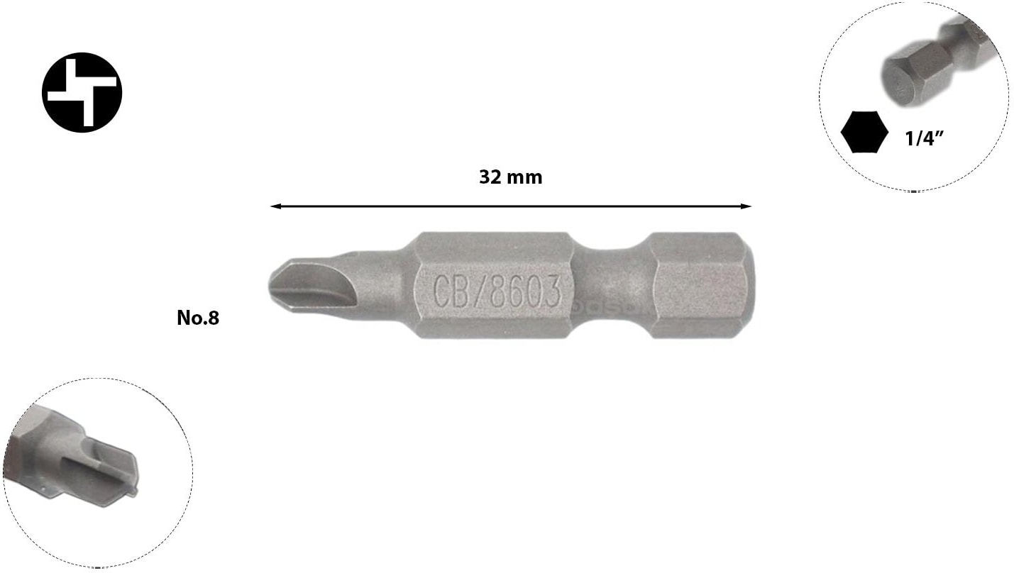 Torq-Set Uçlu Bits No 8 x 32MM CB/860308