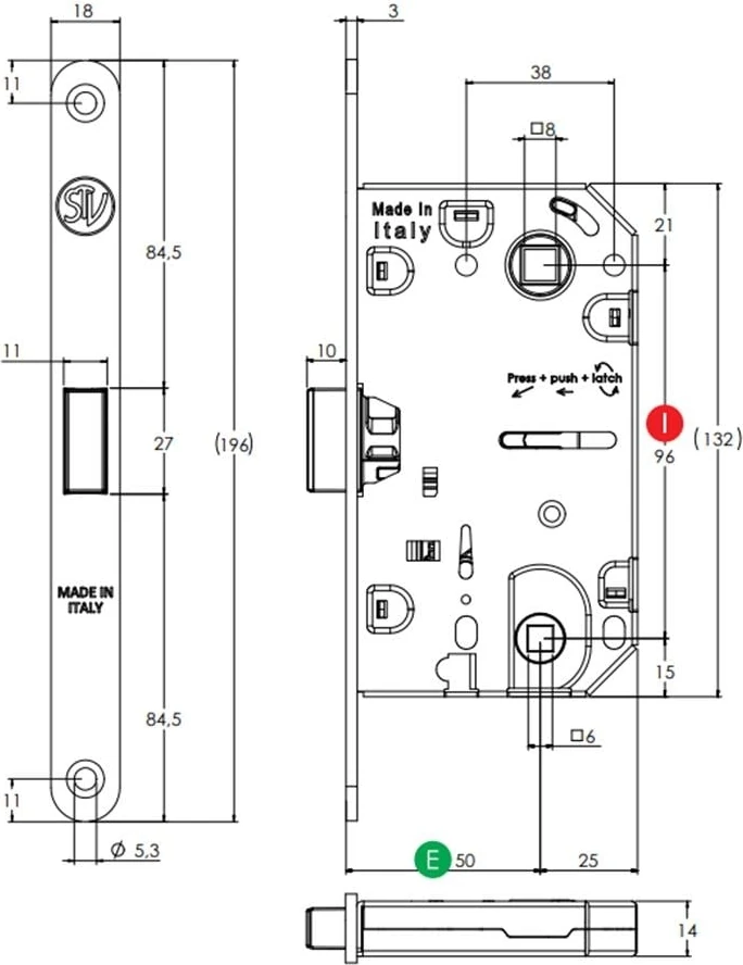 ART.A7 Serisi Manyetik Kapı Kilidi Banyo Tipi (Wc)
