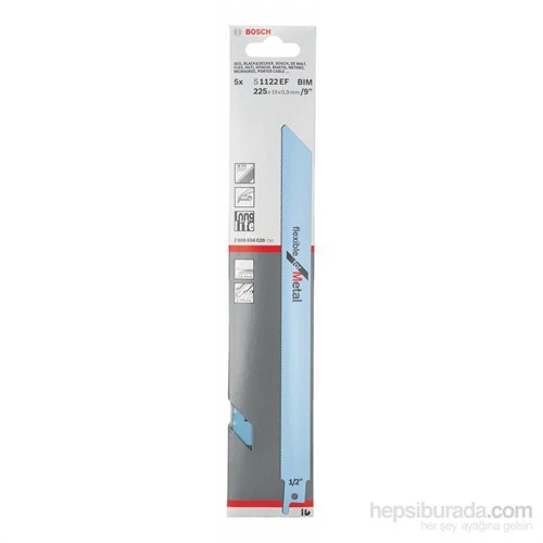 - Flexible Serisi Metal İçin Tilki Kuyruğu Bıçağı S 1122 Ef - 5'Li Paket