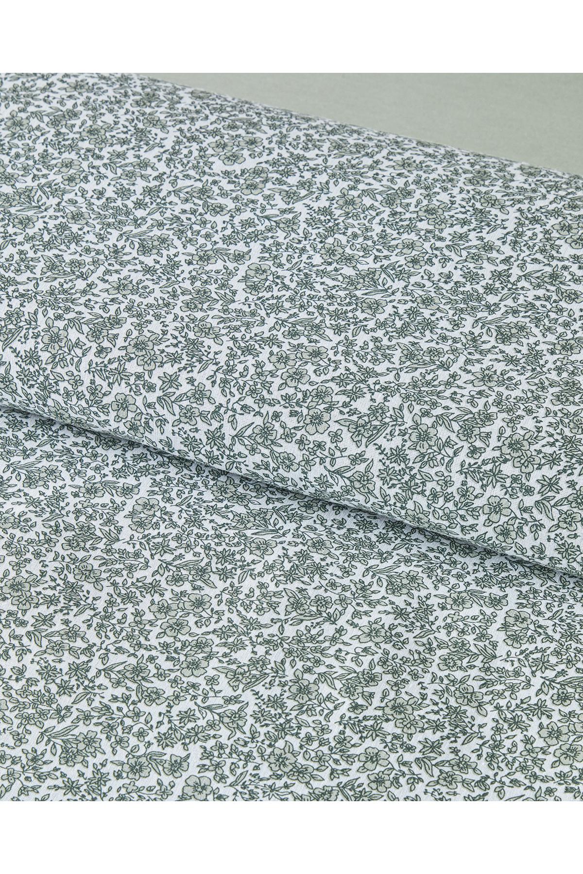 Blossom Garden Çift Taraflı Kolay Ütülenir Çift Kişilik Nevresim Takımı 200x220 cm Yeşil