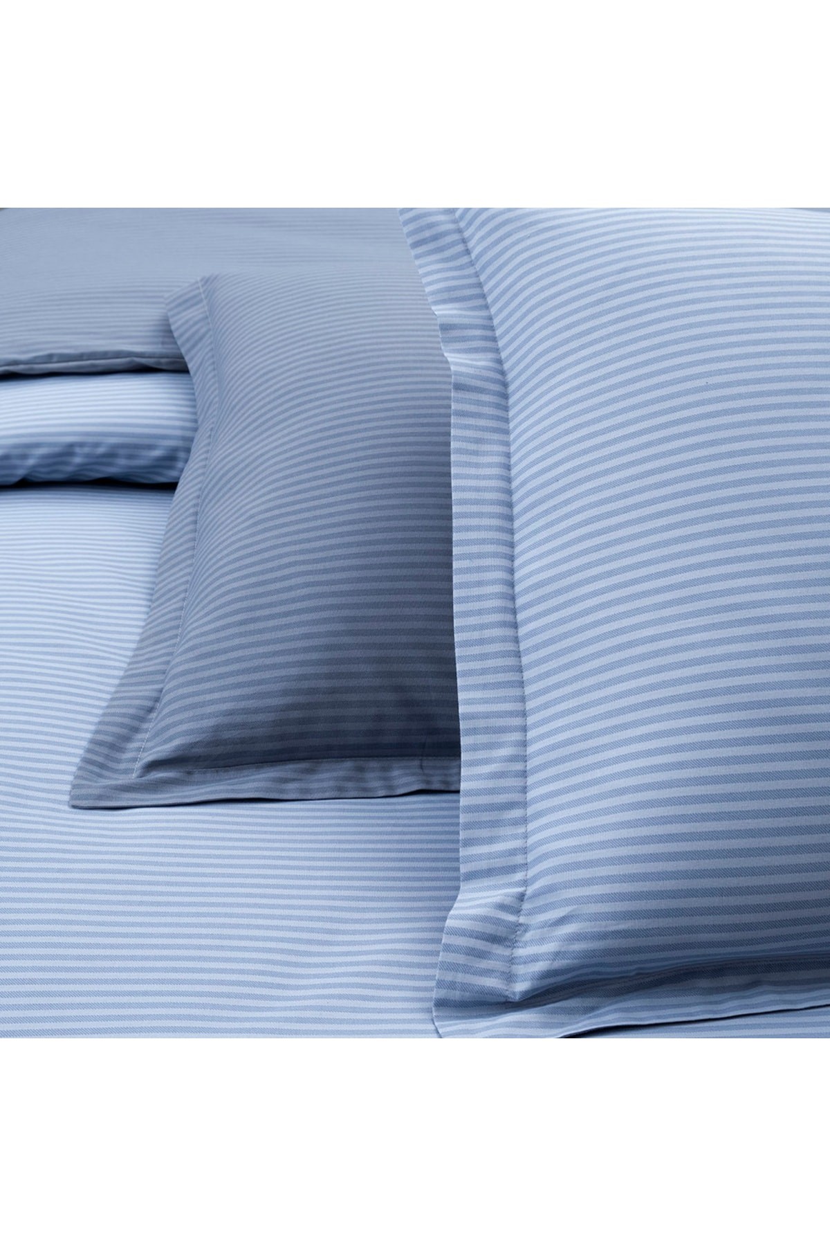 Fancy Stripe Mavi Tek Kişilik Pamuk Nevresim Takımı