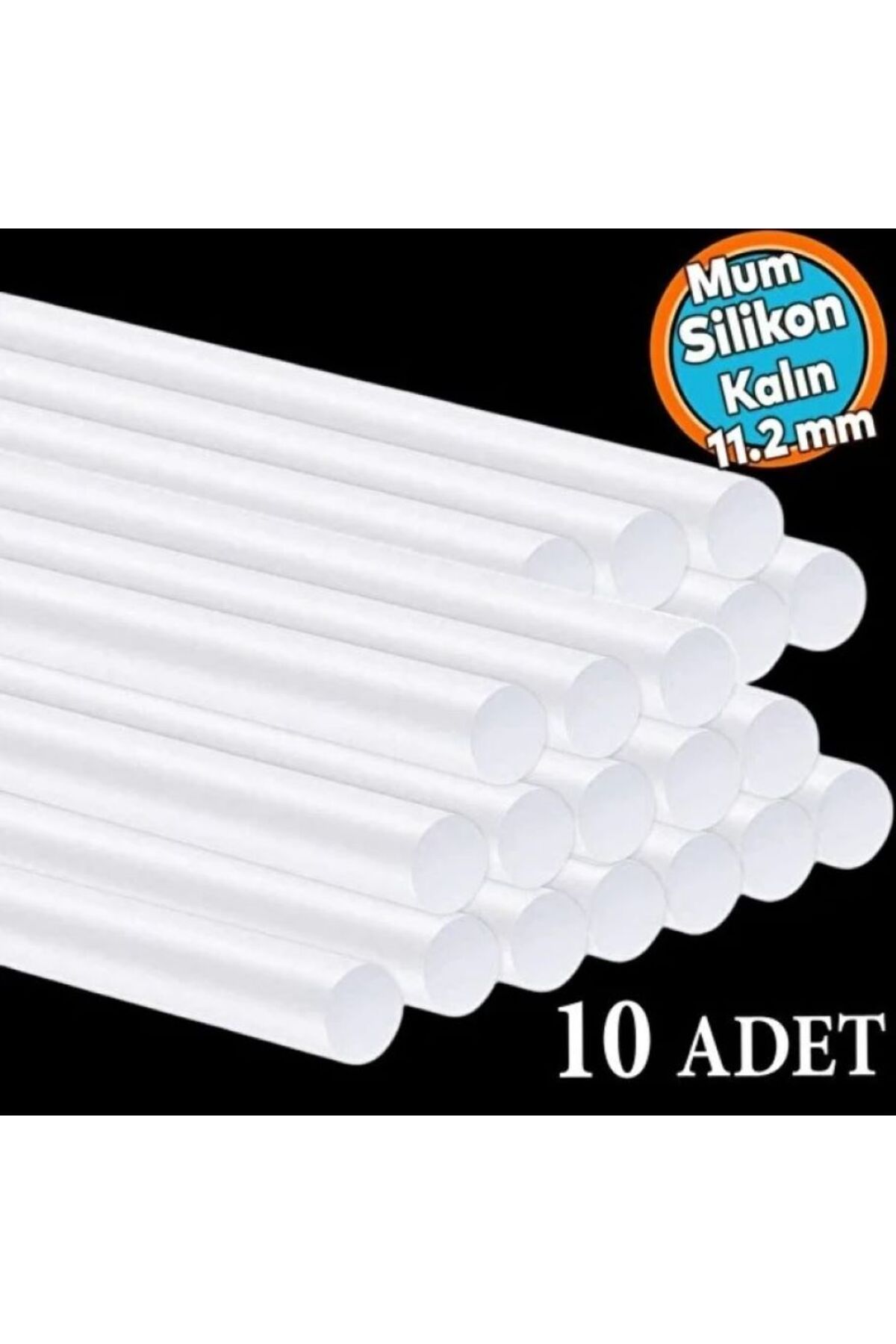 Mum Silikon 12 MM Kalın 10 ADET