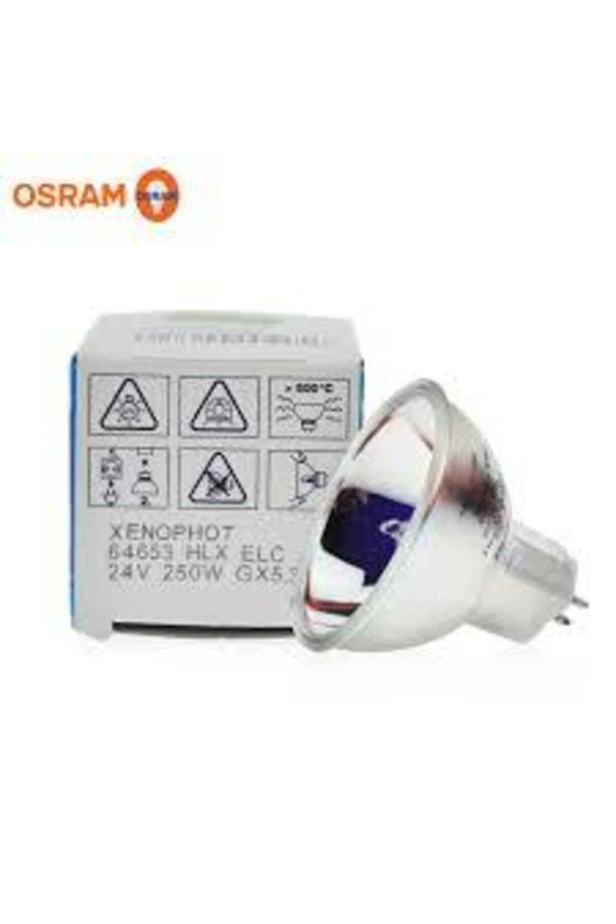 Xenophot 64653 Hlx Elc 24v 250w Çanak Halojen Ampul Tepegöz Projeksiyon Ampulu Made In Germany