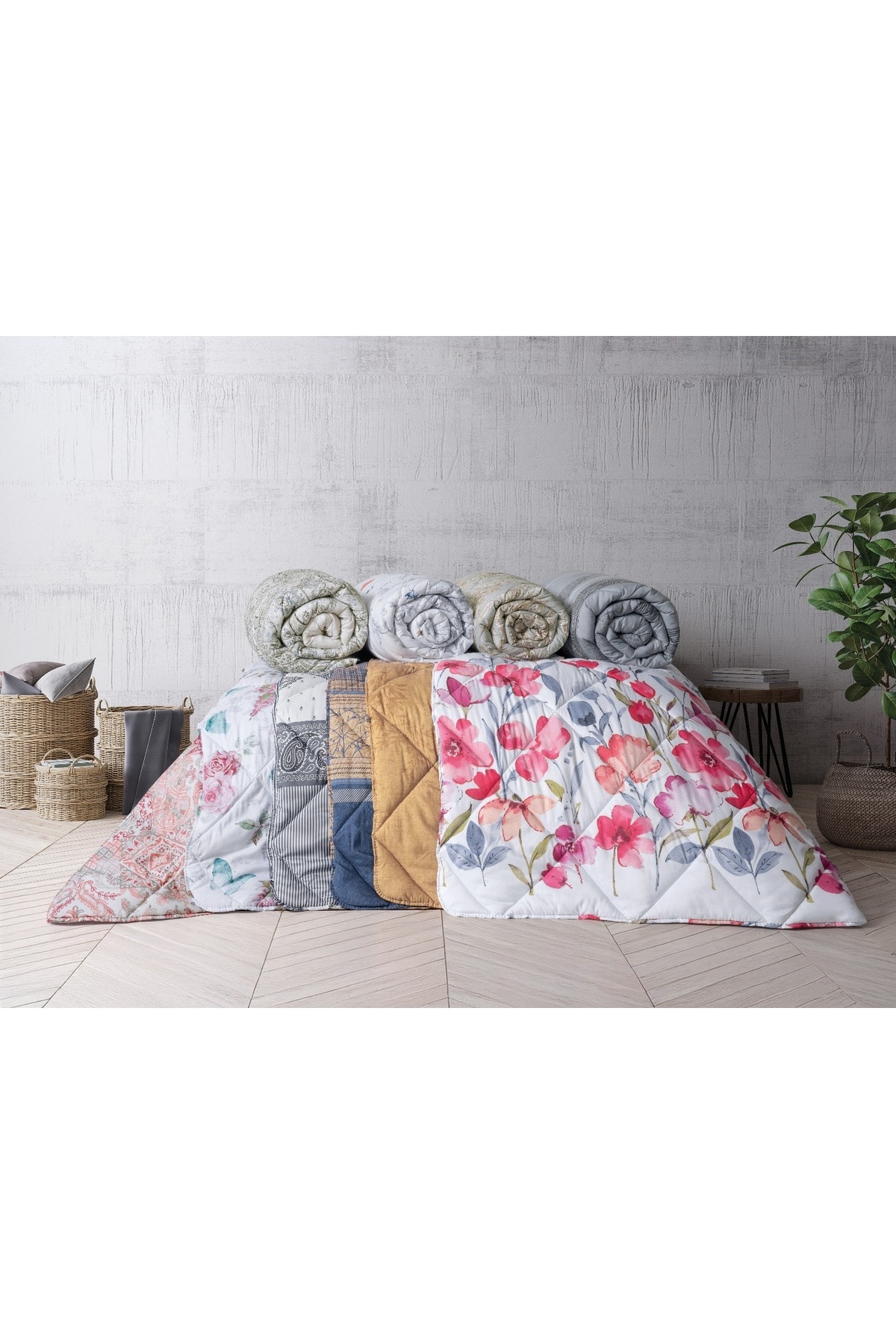 Tek Kişilik Baskılı Micro Yorgan 155x215 Cm Asorti