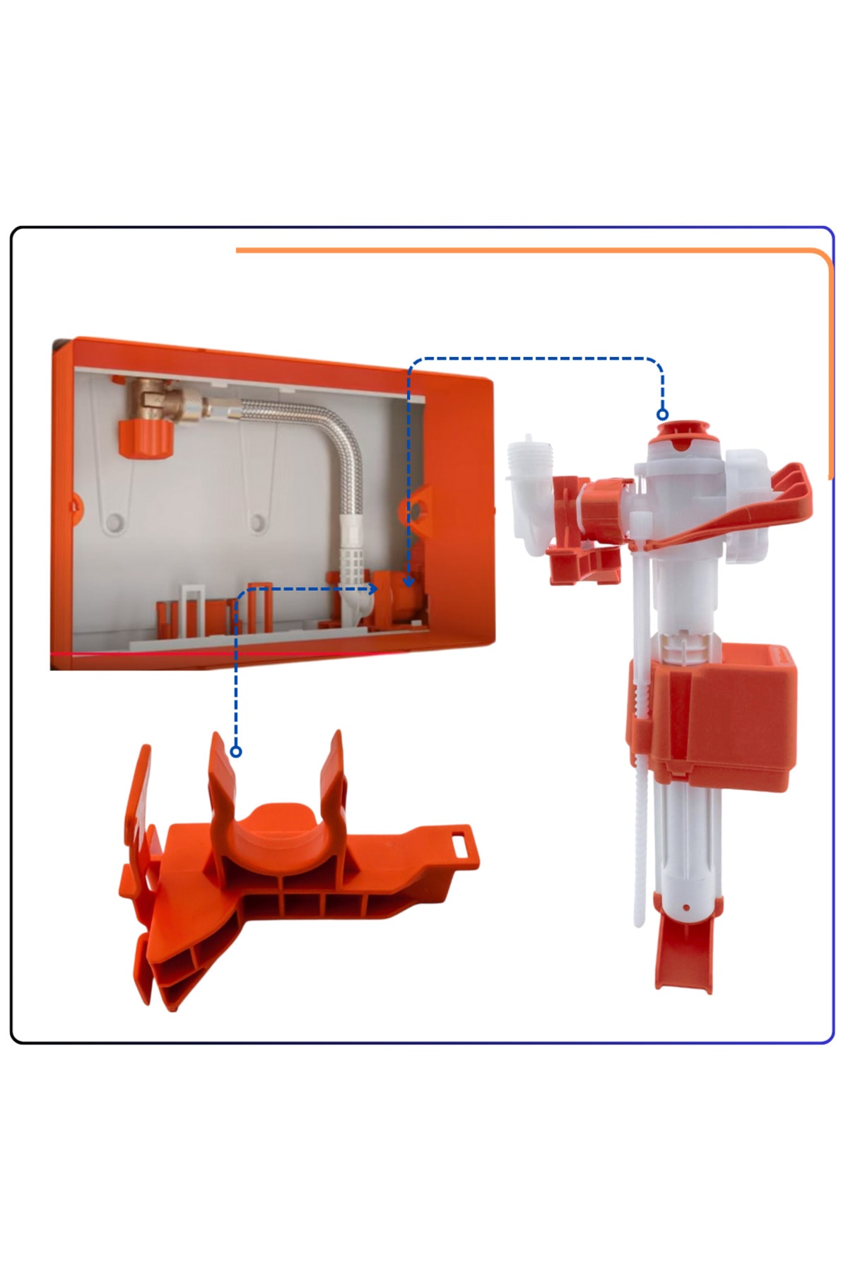 436895YP+436865YP  Doldurma Grubu Dirsekli 1/2+ Doldurma Bağlantı Parçası-New İgr