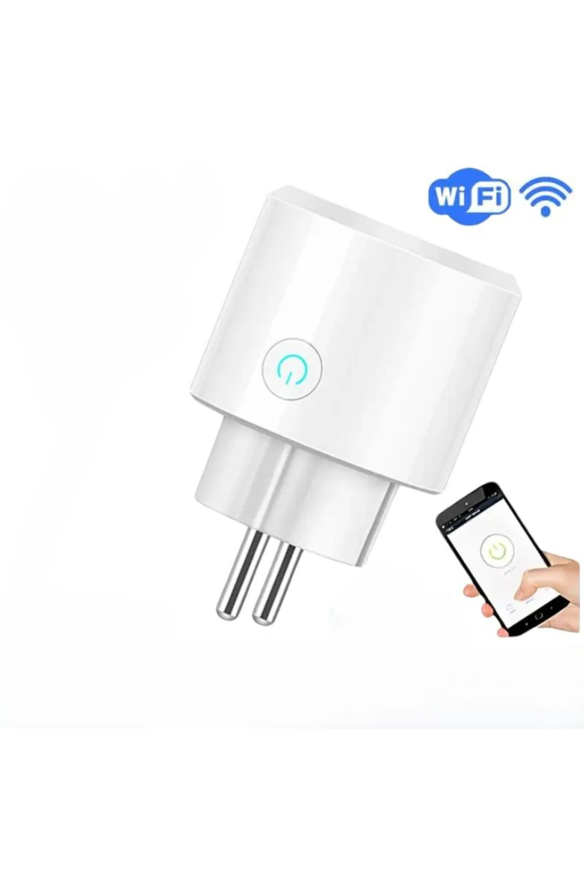 Mini Elektrik Wifi Akıllı Priz Soket Duvar Çok Uzaktan Kumanda  Akıllı Yaşam Beyaz