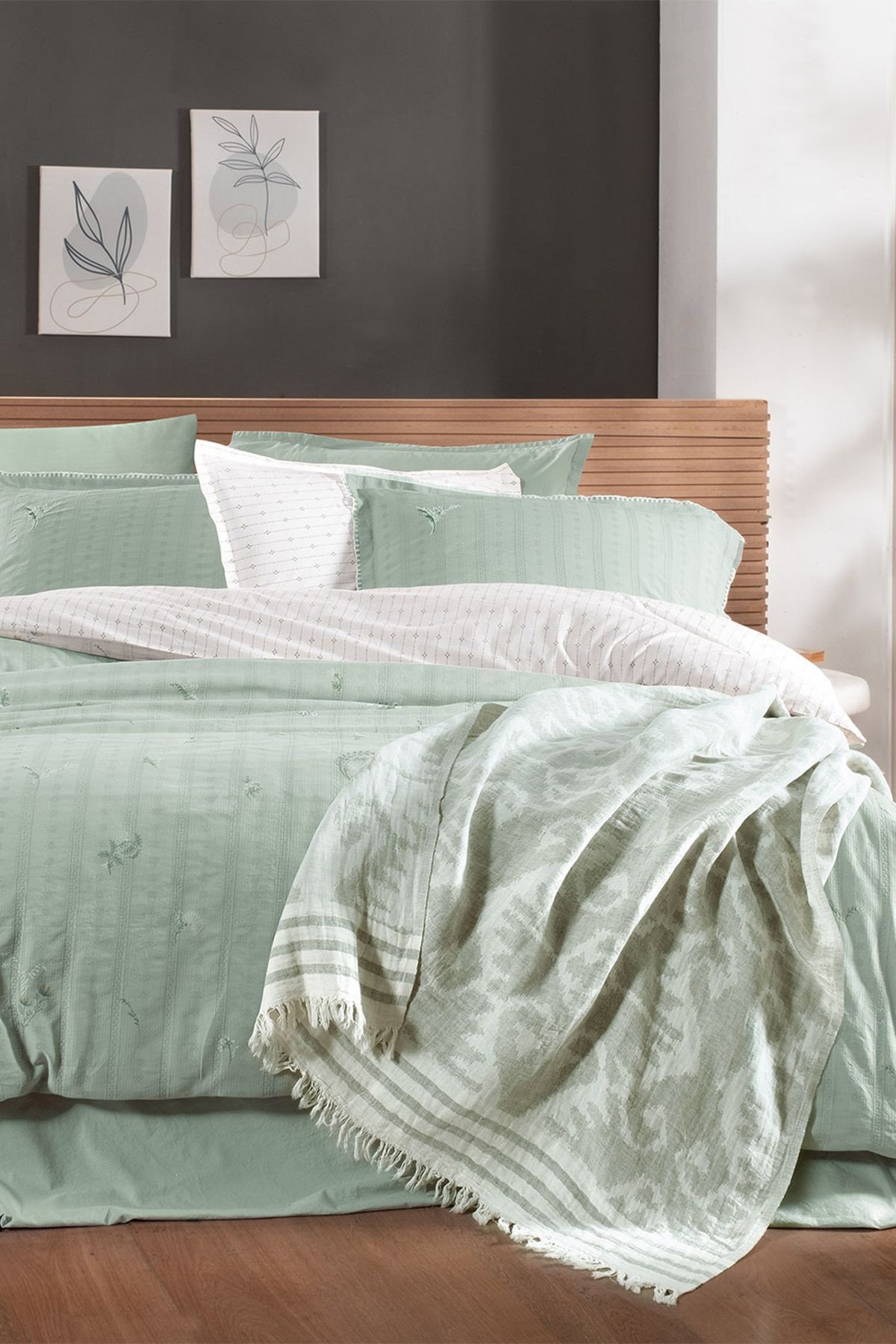 Gracia King Size (Battal Boy) %100 Pamuk Mood Comfort Nevresim Takımı