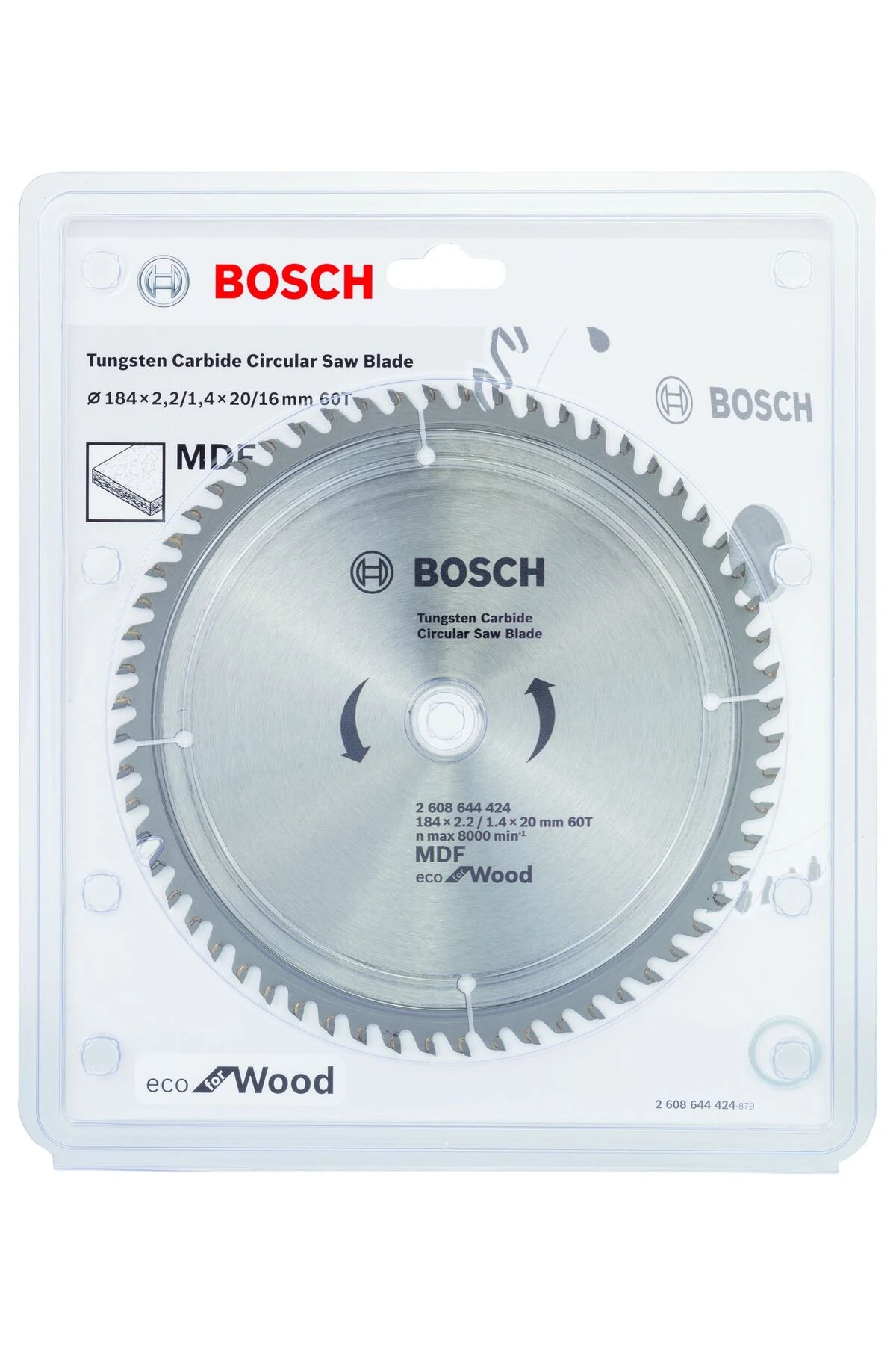 - Eco for Wood Daire Testere Bıçağı 184*20 mm 60 Diş