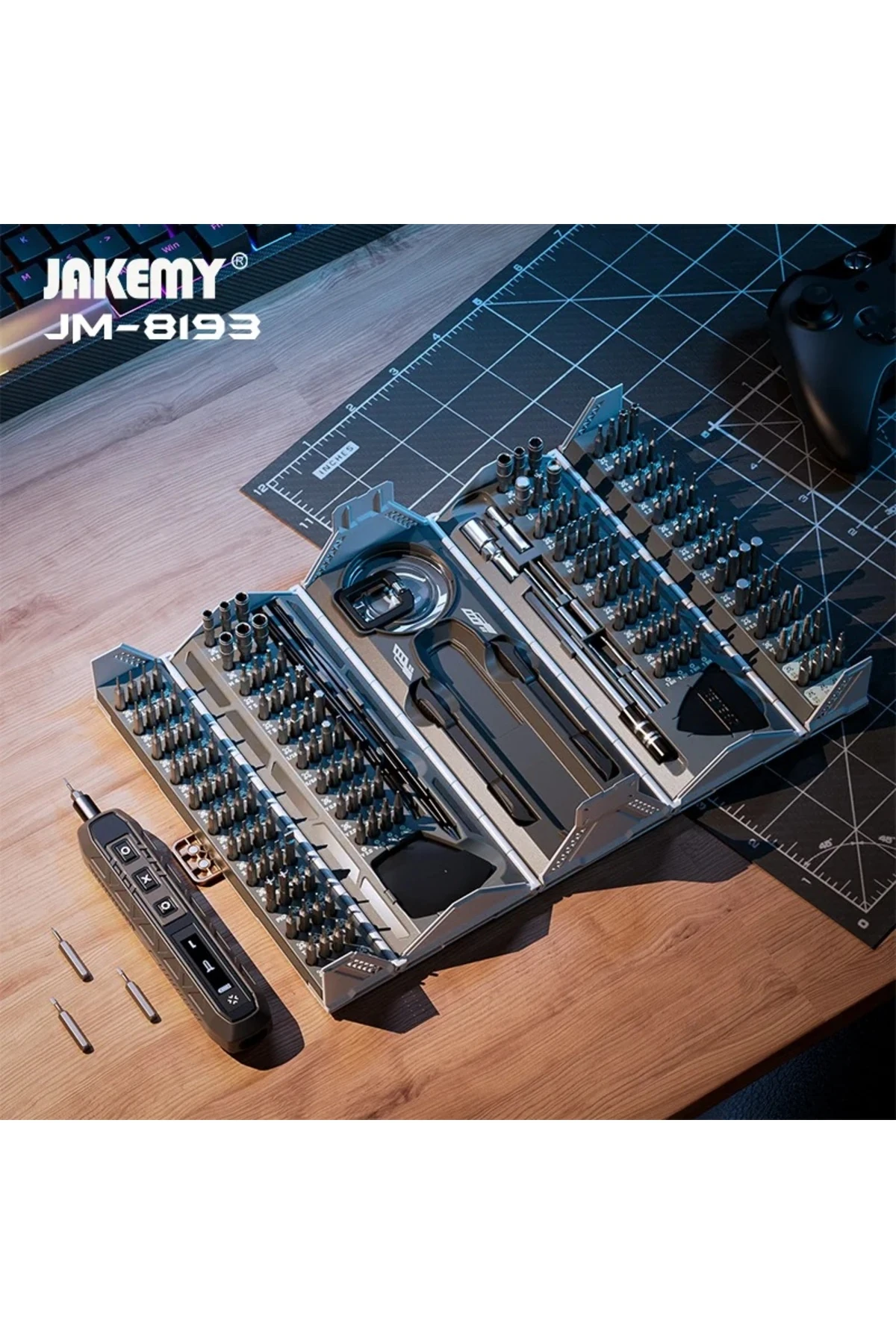 180 Parça Şarjlı Mini Tornavida Seti Başlıkları ile Beraber Telefon ve Notebook Uyumlu