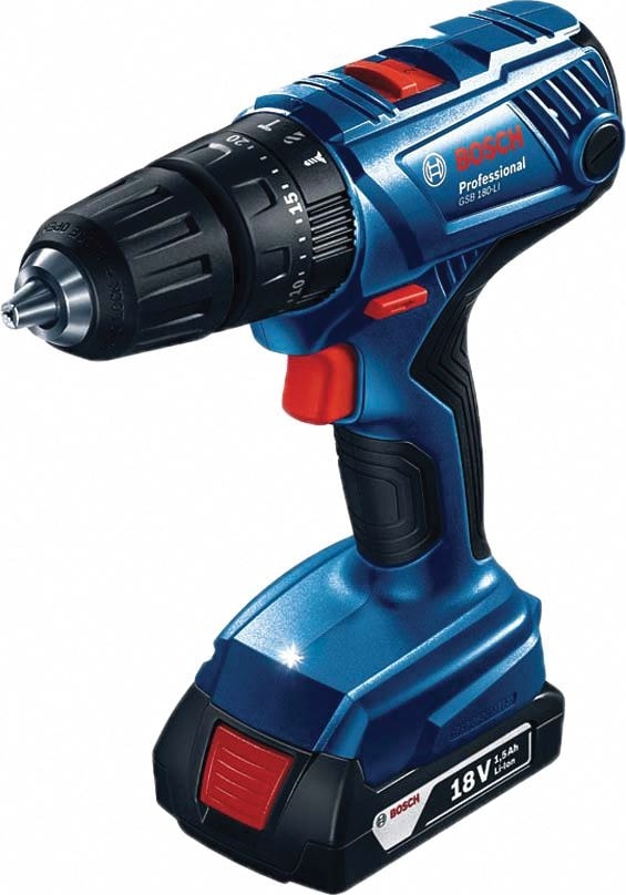 BOSCH Gsb 180-Lİ 18V 2AH Darbeli Akülü Vidalama Şarjlı Matkap +  10 Parça Esnek Bükülebilir Vidalama Uzatma Adaptörü