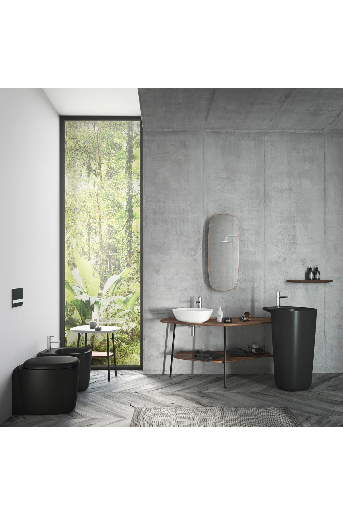 Plural 7830b483-0090 Rim-ex Asma Klozet, 55 Cm, Mat Siyah