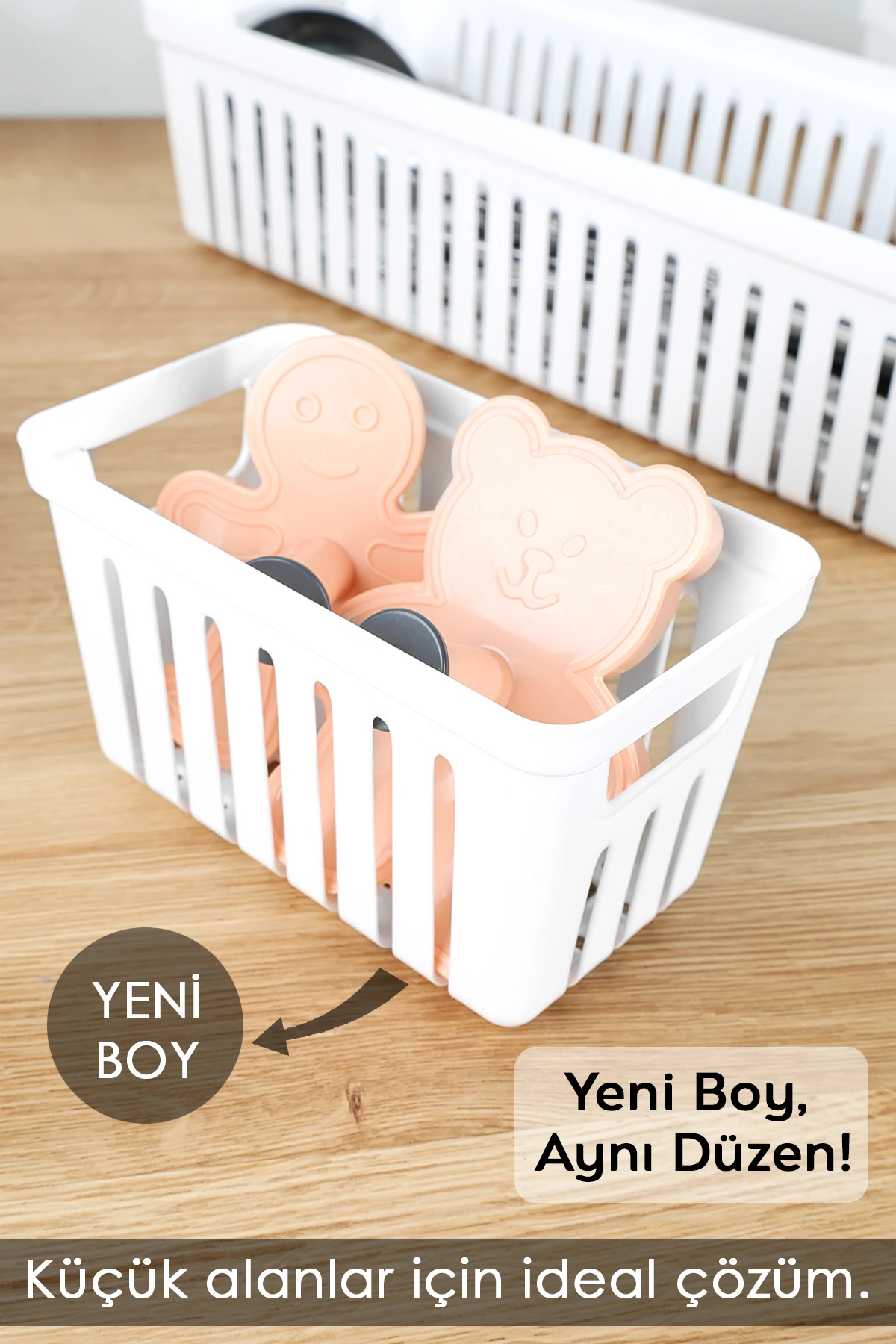 6 Parça Modüler Çekmece İçi Organizer Set - Banyo Mutfak Makyaj Aksesuar Ofis Düzenleyici Beyaz