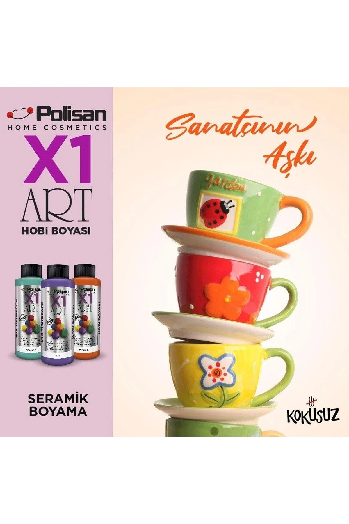 X1art Multisurface Hobi Boyası 500ml -0113 Altın(sedef)