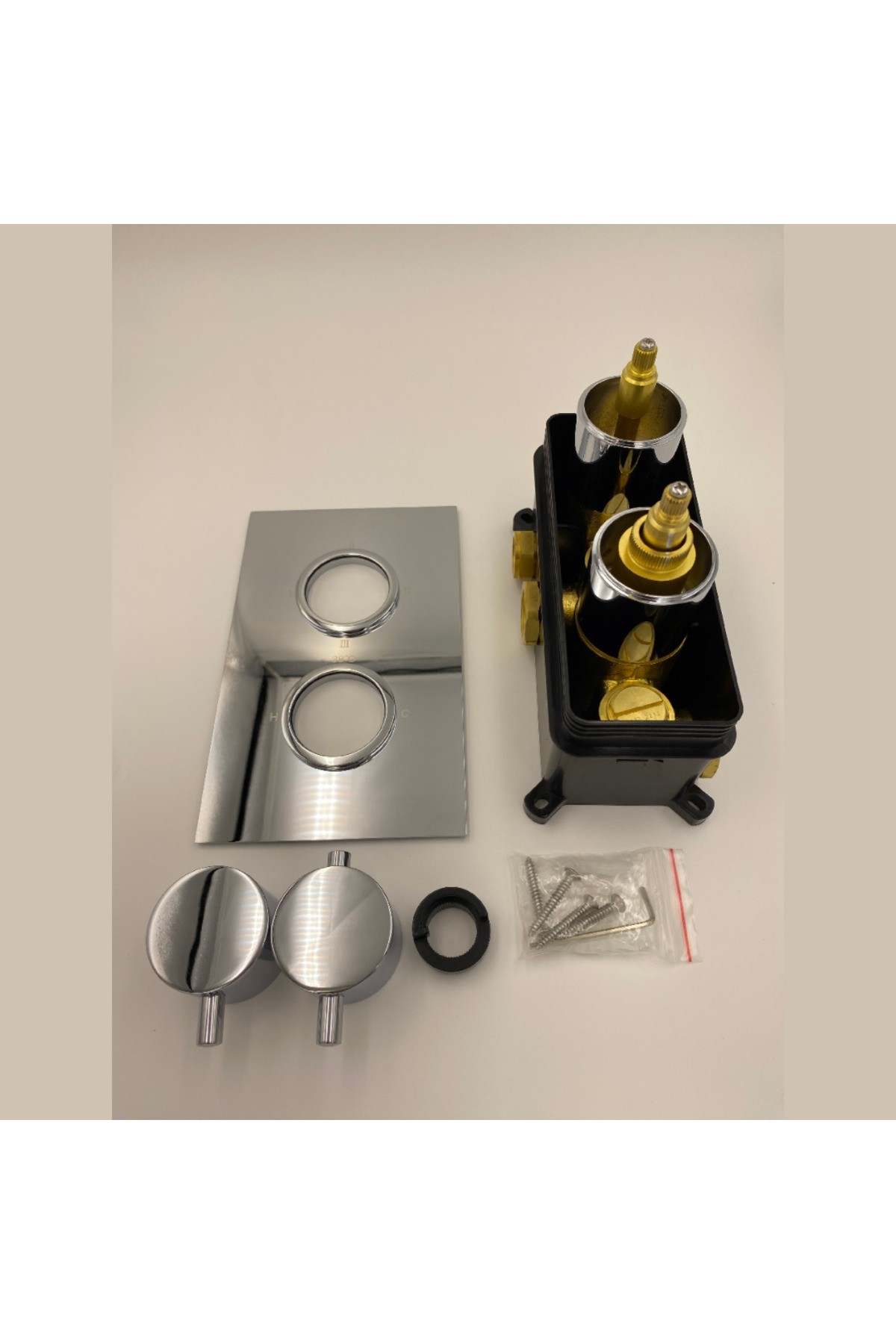 Terra Termostatik 3 Çıkışlı Ankastre İç Set Sıva Altı Grubu Dahil Banyo Bataryası, Krom-N2141002