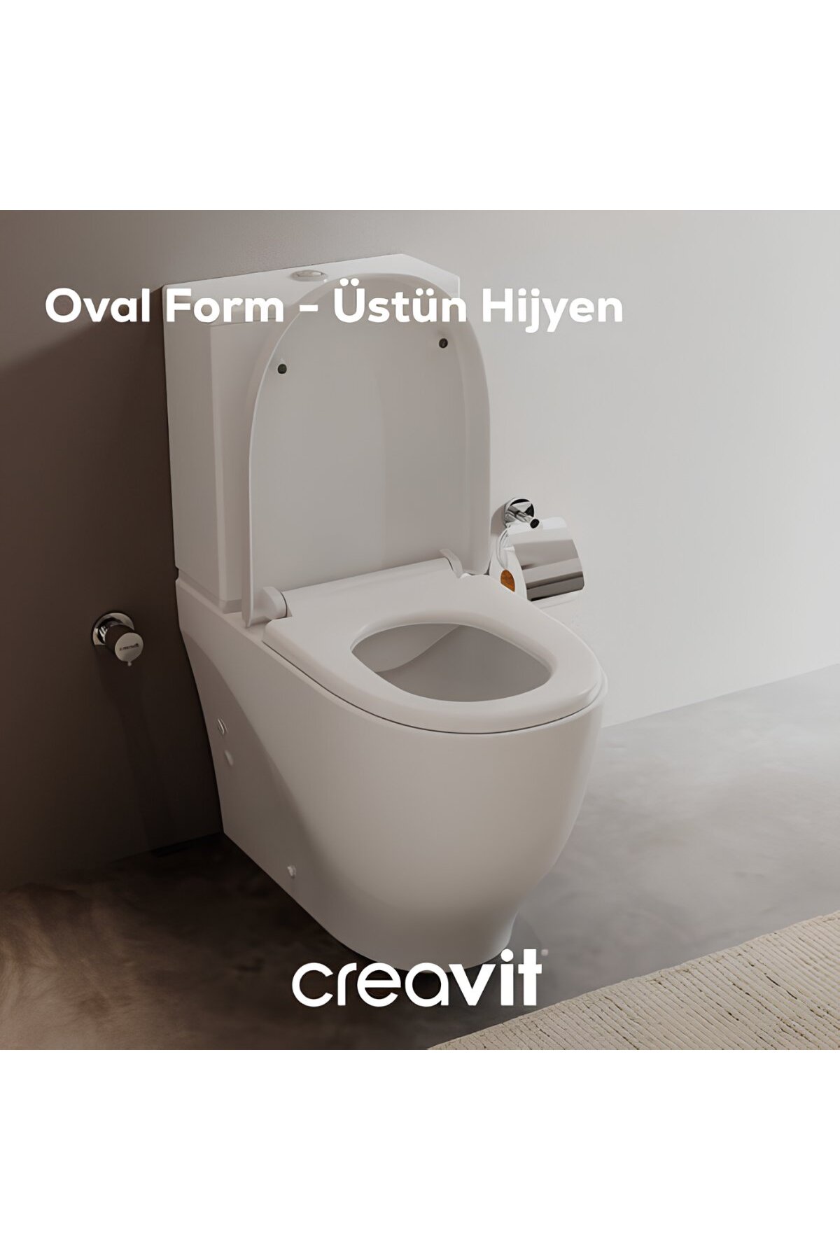 Mare Beyaz Kanalsız Duvara Sıfır Klozet Takımı MA361, Mare Duroplast Yavaş Kapak