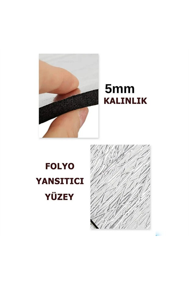 Petek Radyatör Arkası Folyo Plaka Kalorifer Arkalığı Alüminyum Isı Yalıtım Folyosu 100x50 Cm 1 Adet