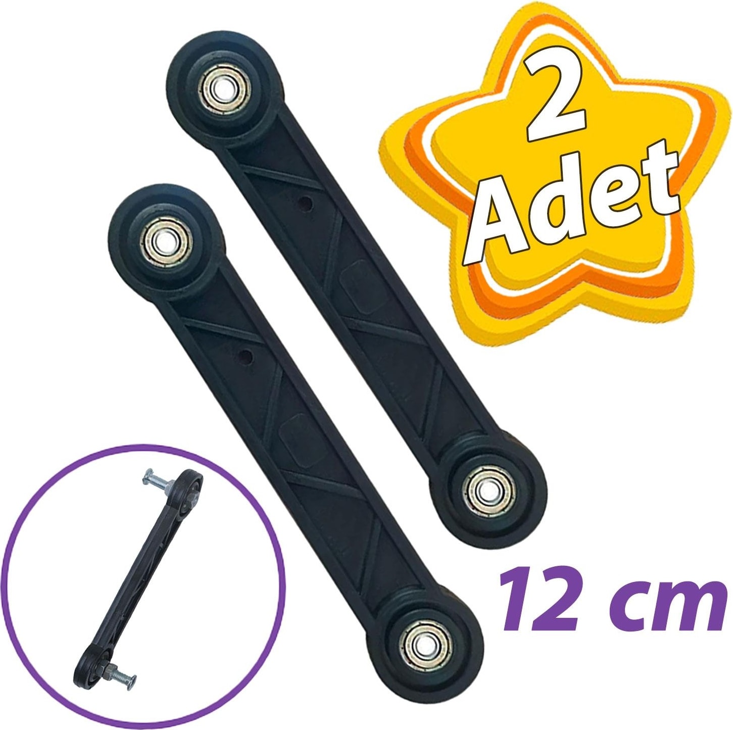 2 Adet Beşik Sallama Aparatı Siyah 12 cm