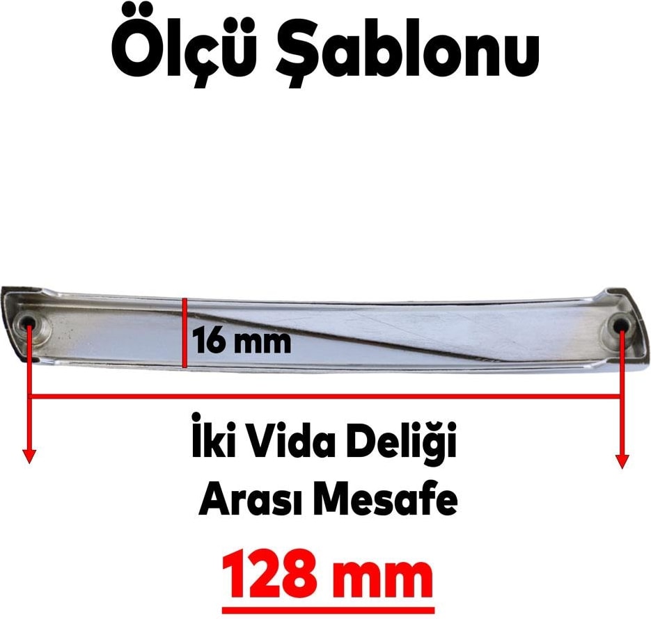 Motif Mobilya Mutfak Dolabı Çekmece Dolap Kapak Kulpu Kulbu Krom 128 mm Metal Kulp