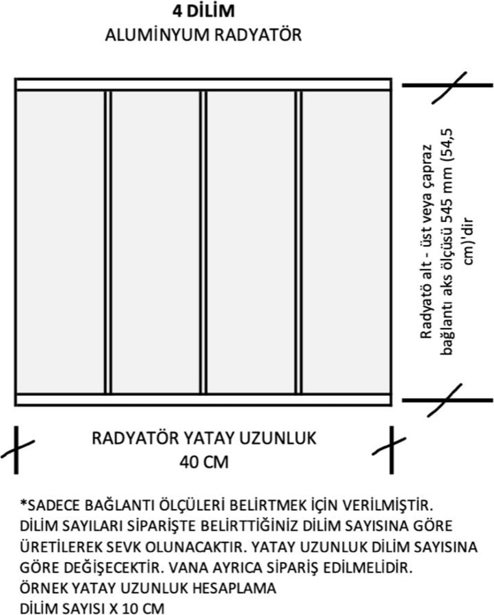 Alüminyum Panel Radyatör Ekol 600X400 Ral 7016 Antrasit Gri