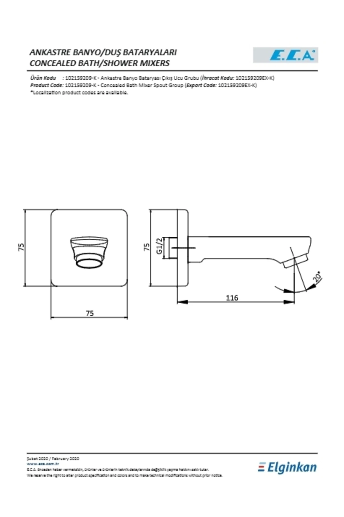 Star-niobe Ankastre Banyo Batarya Çıkış Ucu