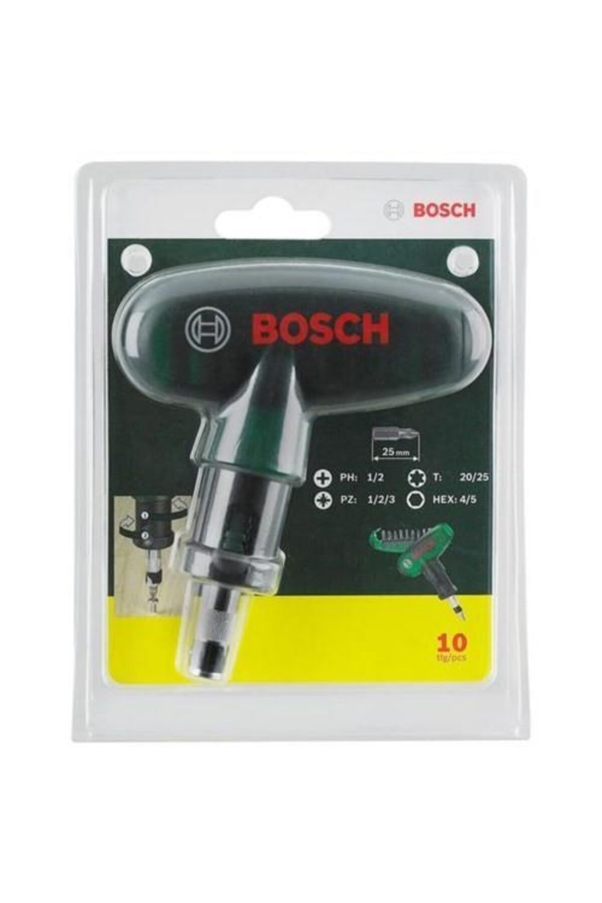 BOSCH 10 Parça Cırcırlı Tornavida Seti 2 607 019 510