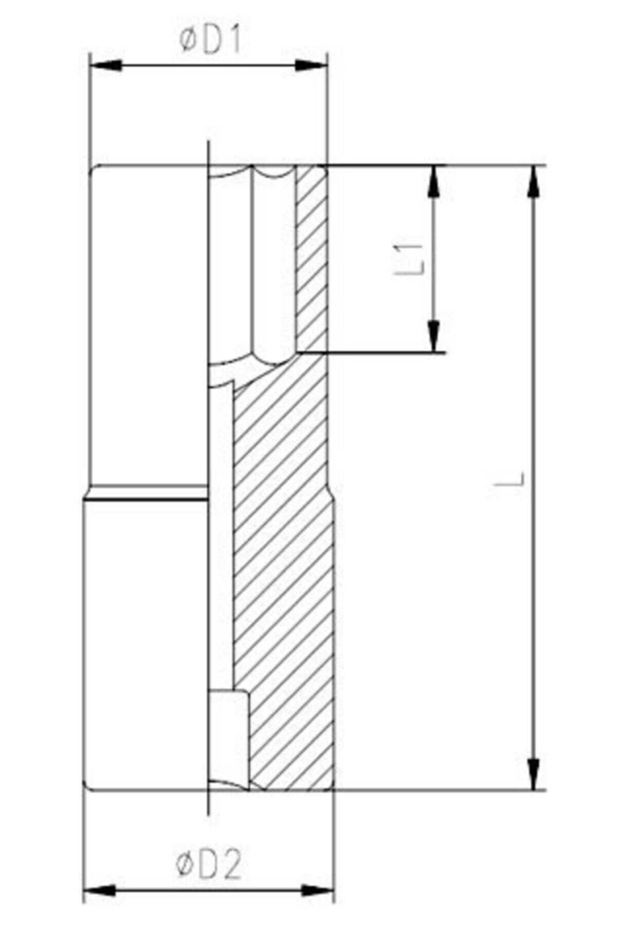 İZELTAŞ 1/4&#39;&#39; Altı Köşe Derin Lokma Anahtar 12 Mm