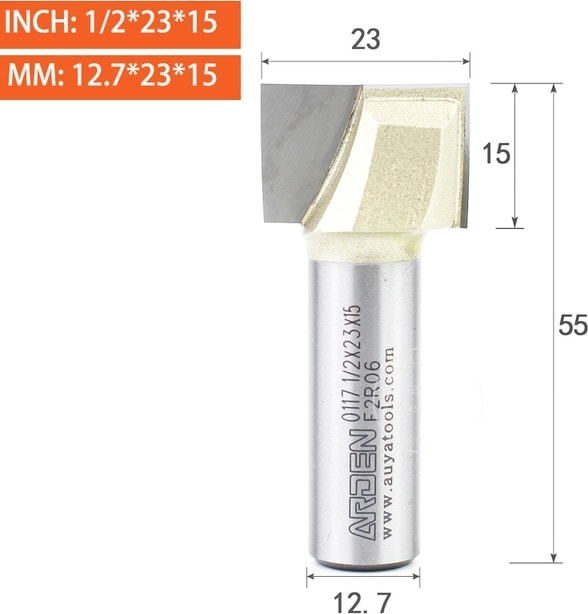 12.7X23X15 Arden Ağaç Işleme Alt Temizleme Yönlendirici Bit Metrik Karbür Gravür Düz Alt Çekme Planya Freze Ahşap Mdf Için (Yurt Dışından)