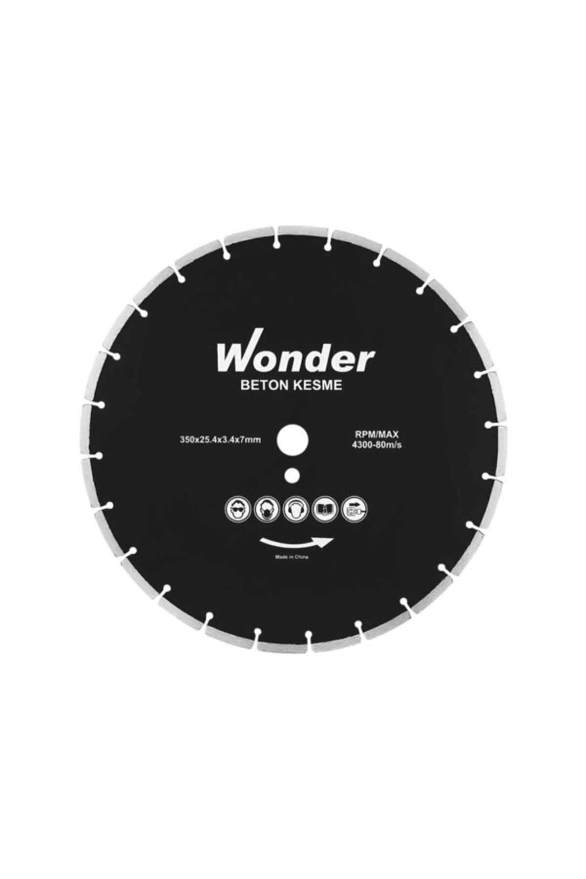 Turbo Beton Testeresi 350x25.4x3.4x7