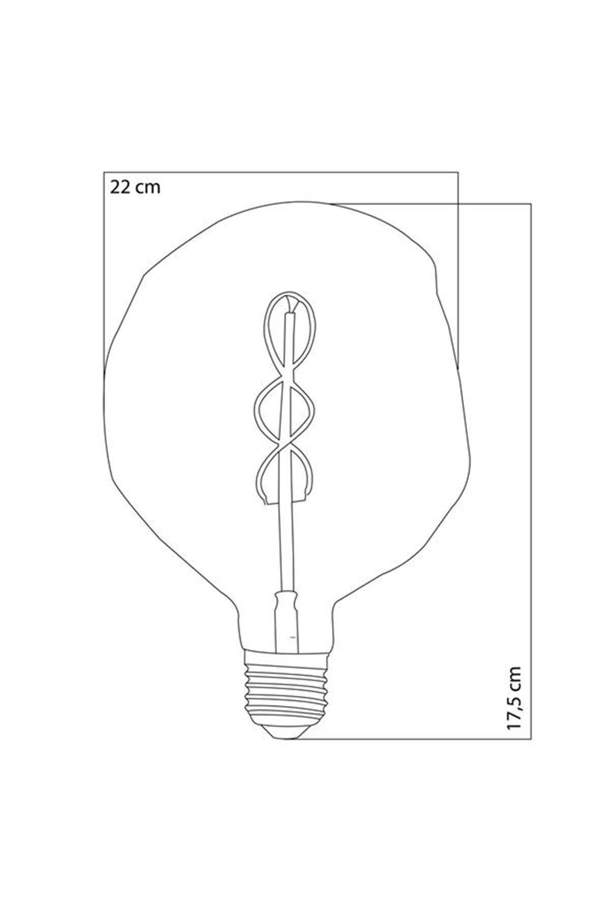 KAYA ŞEKLİNDE ÇOK MODERN VE ÇOK ŞIK 4W E27 DUY 2200K FÜME CAM LED AMPÜL ÖZEL TASARIM LED AMPÜL