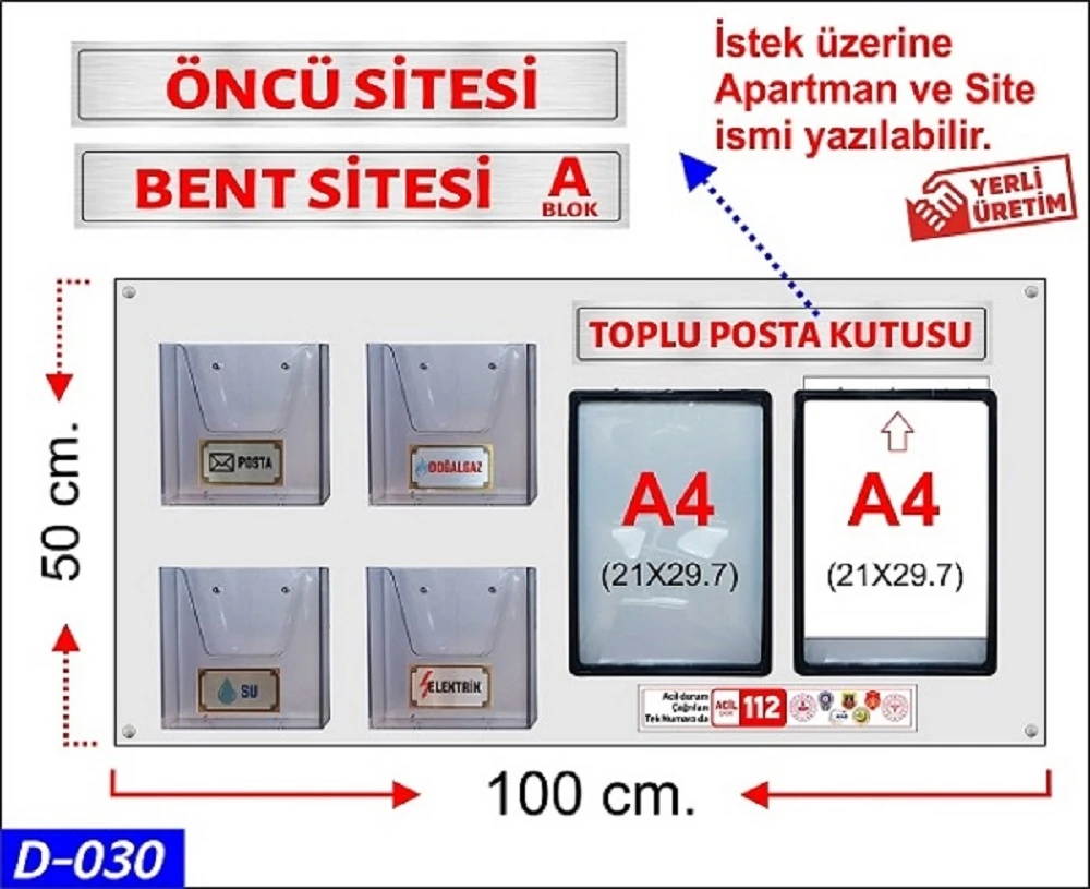 D-30 Toplu Posta Kutusu