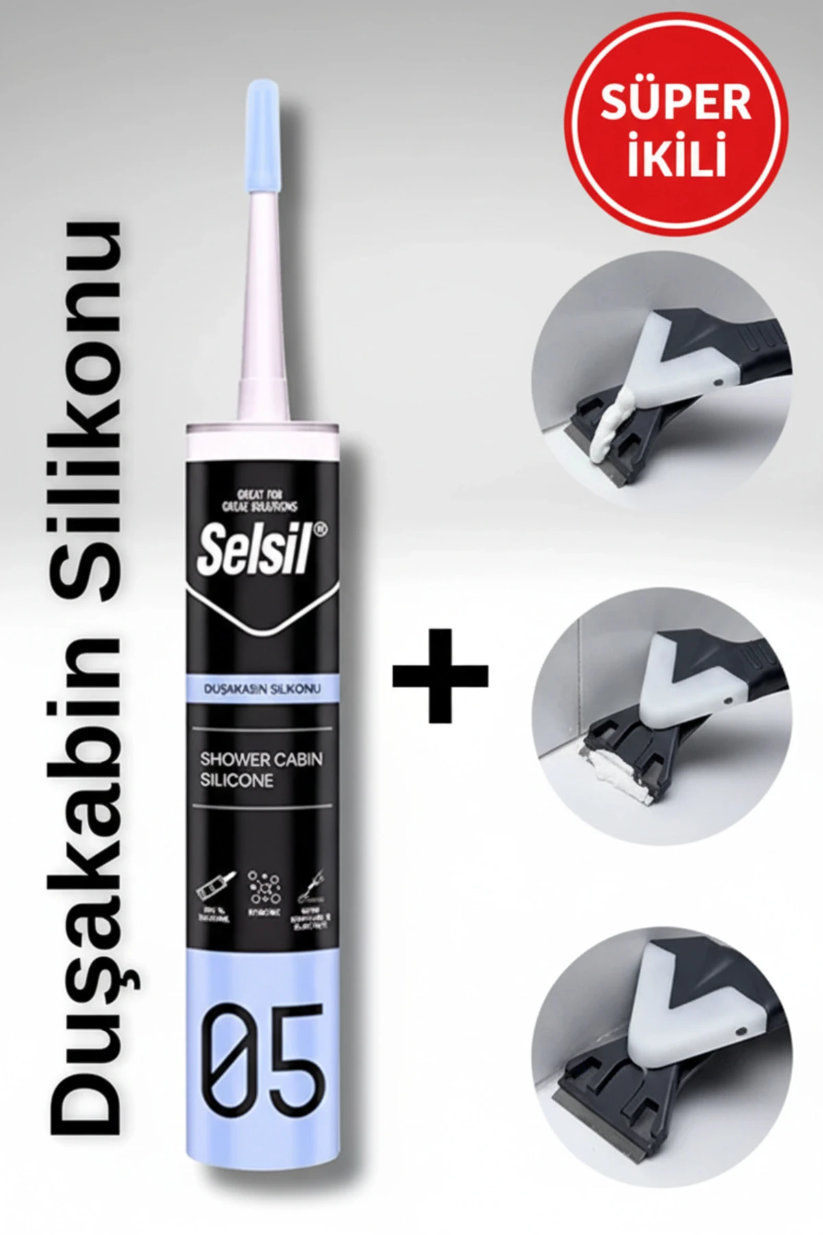 Duşakabin Silikon + Kazıyıcı