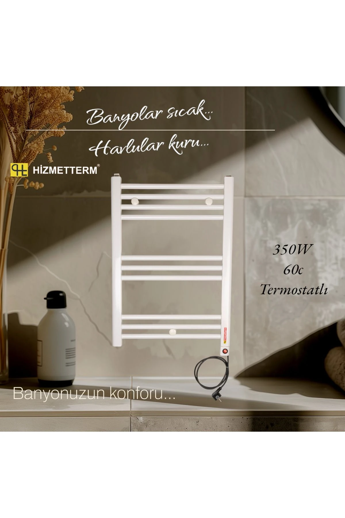 Elektrikli Havlupan 50x70 Beyaz