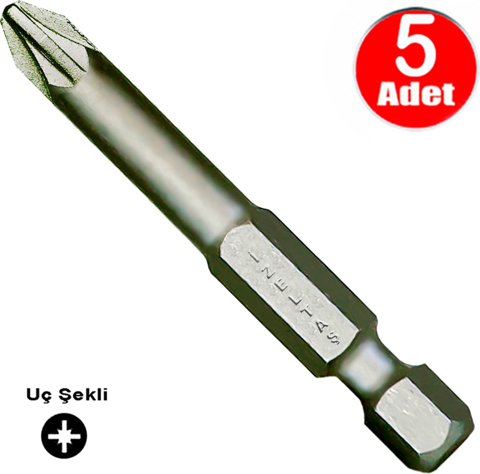 İZELTAŞ Izeltaş Bits Uç Yıldız Matkap Vidalama Ucu Pz2 x 50 mm - 5 Adet
