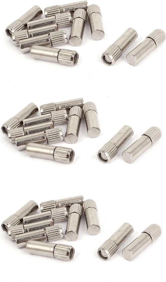 Mobilya Dolabı Düz Raf Destekli Mandal Pimleri 6mm x 20MM 30 Adet (Yurt Dışından)