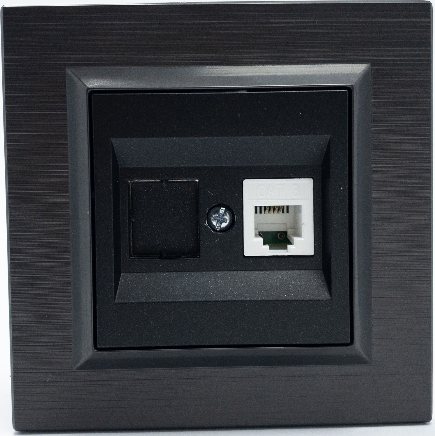 Quantum Antrasit Nümeris Telefon Prizi Cat3 Çerçeveli