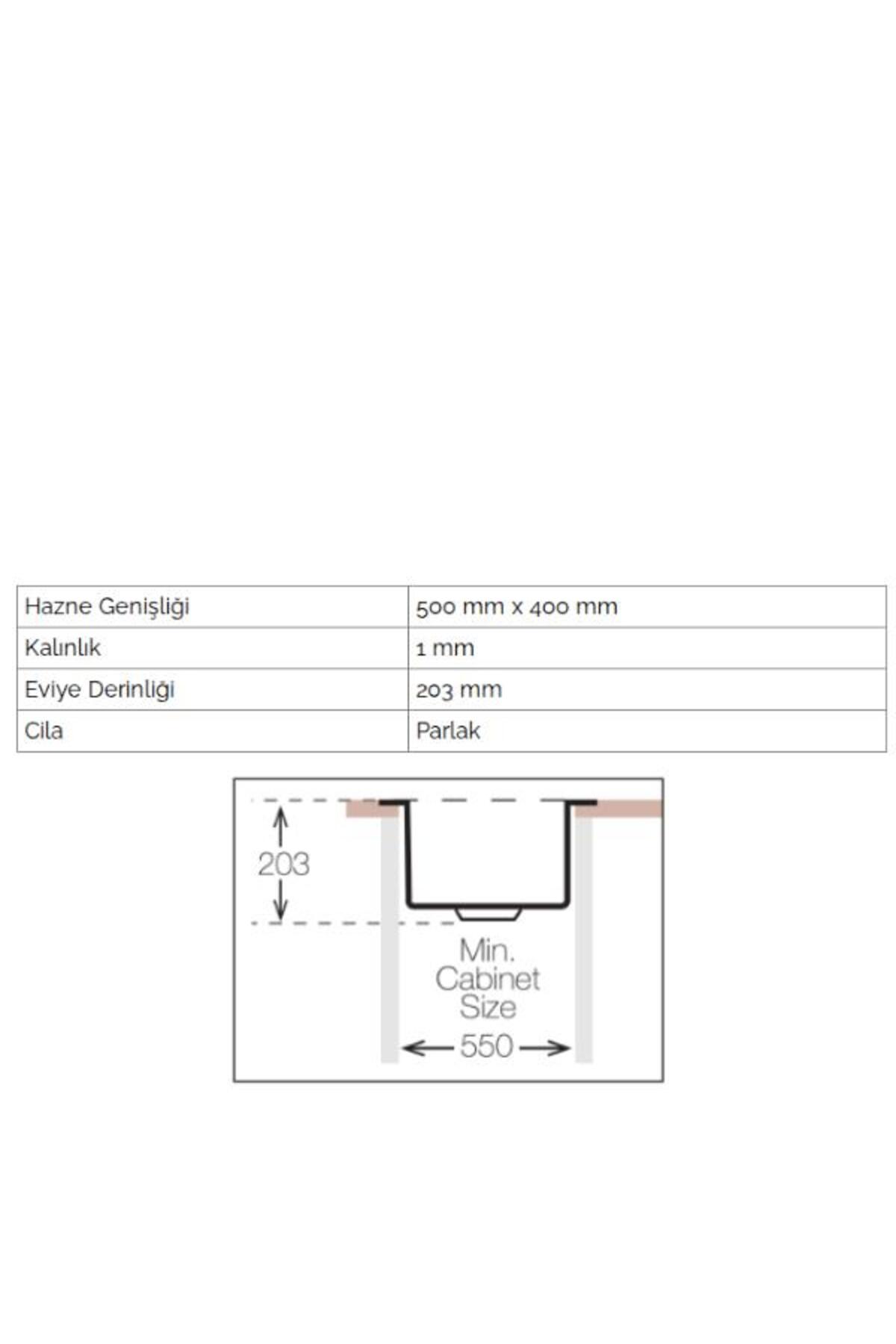 Color X 500 Titanium Eviye (TEZGAH ALTI)