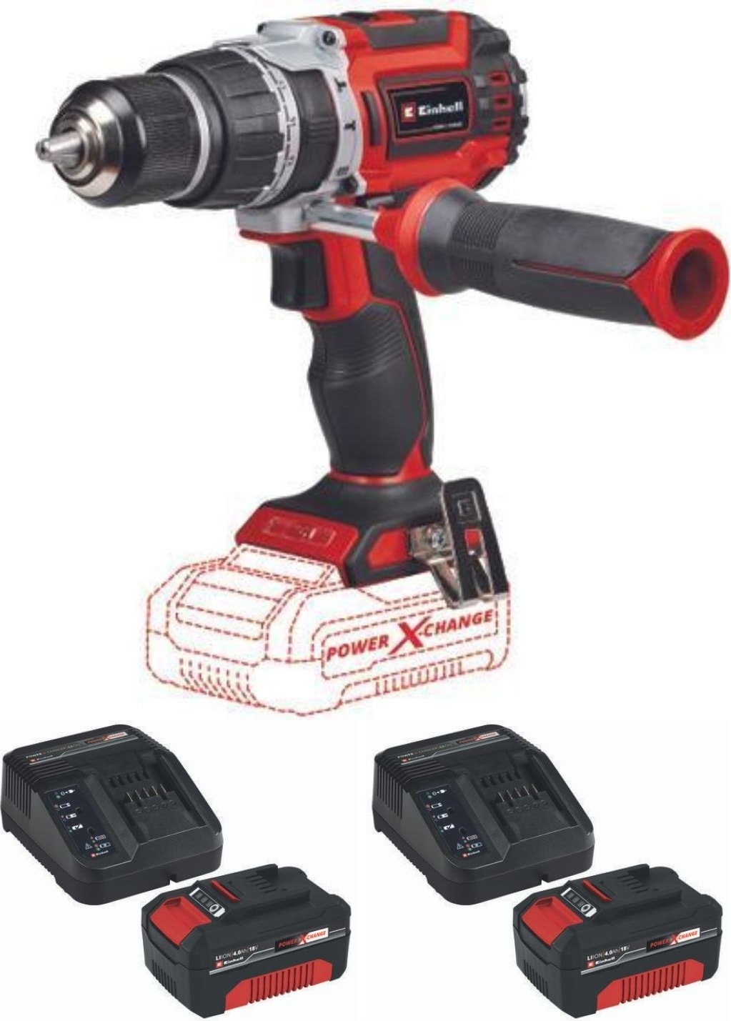 EİNHELL Tp-Cd 18/60 Li-I Bl 2X4.0AH Kömürsüz Darbeli Vidalama Matkap