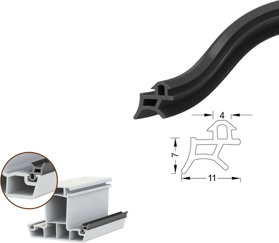 Pimapen Pvc Kapı Pencere Değiştirme Fitili Contası 10 Metre Siyah