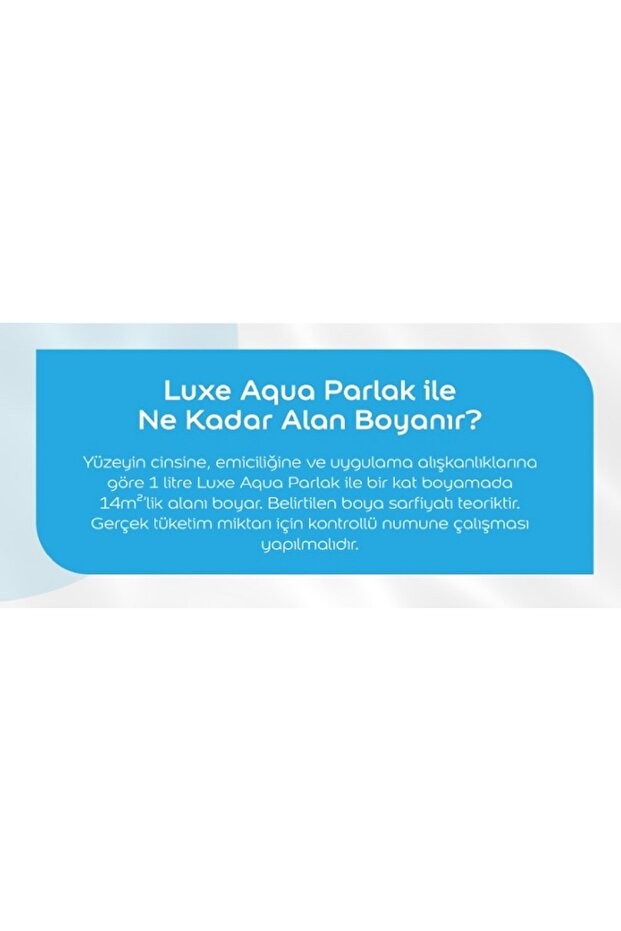 Su Bazlı LUXE AQUA Parlak Akrilik Esaslı Dekoratif Boya 15 Lt  BUZ SAÇAĞI