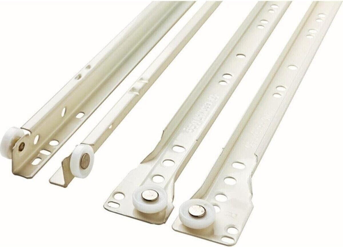 Standart Çekmece Kızağı Dolap Çekmece Rayı Beyaz 50 cm (3 Takım)