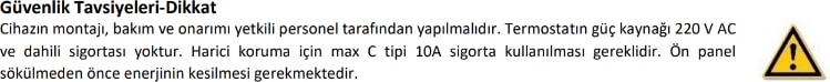 Digital Oda Termostatı Sıva Üstü