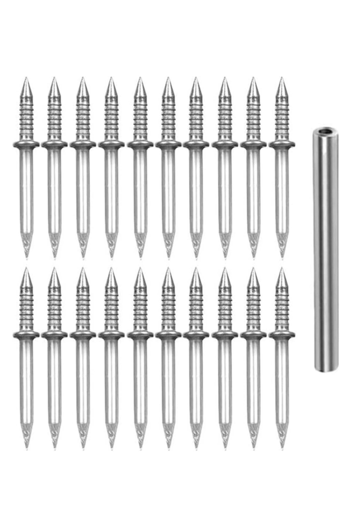 Çift Yönlü Çelik Paslanmaz Pervaz, Süpürgelik, Duvar ve Alçıpan Çivisi 100 Adet