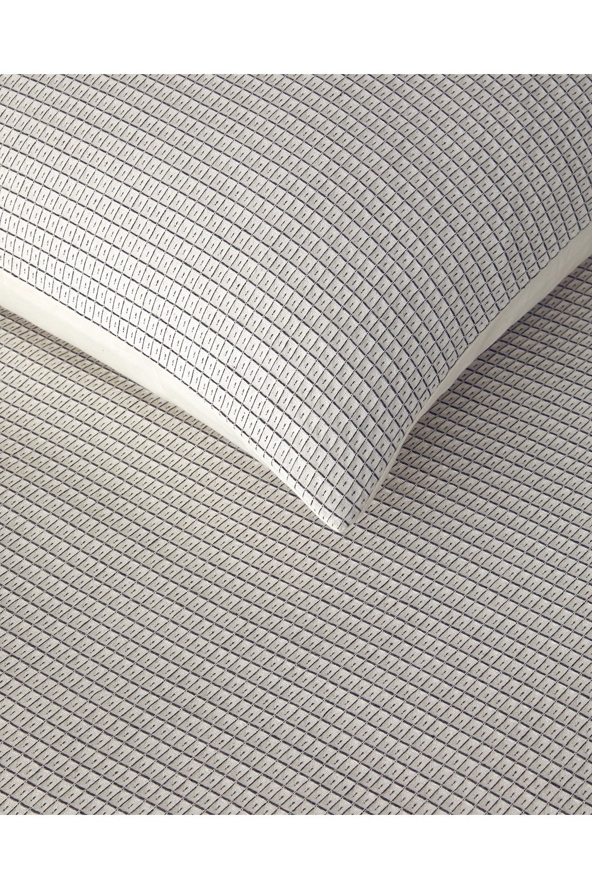 Dotted Waffle İpliği Boyalı Çift Kişilik Nevresim Takımı 200x220 cm Siyah