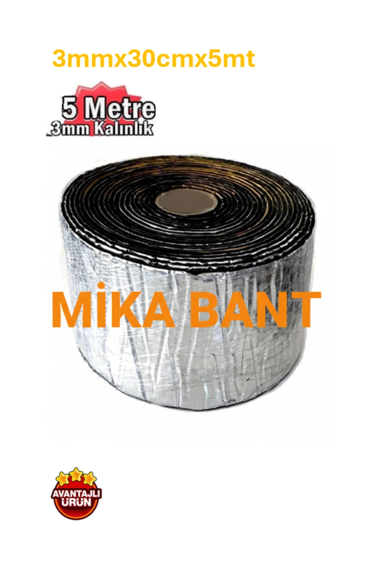 Folyolu Kauçuk Bant 3mmx30cmx5mt Isı Ve Ses İzolasyon Bandı Alüminyum Kauçuk Yalıtım Bandı