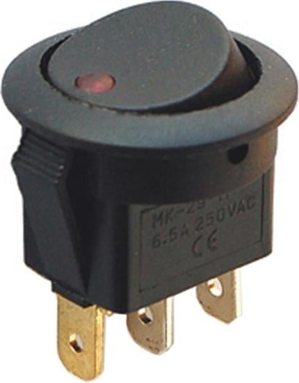 IC-132A Yuvarlak Nokta Işıklı On-Off 3 Pin 250 Volt Anahtar