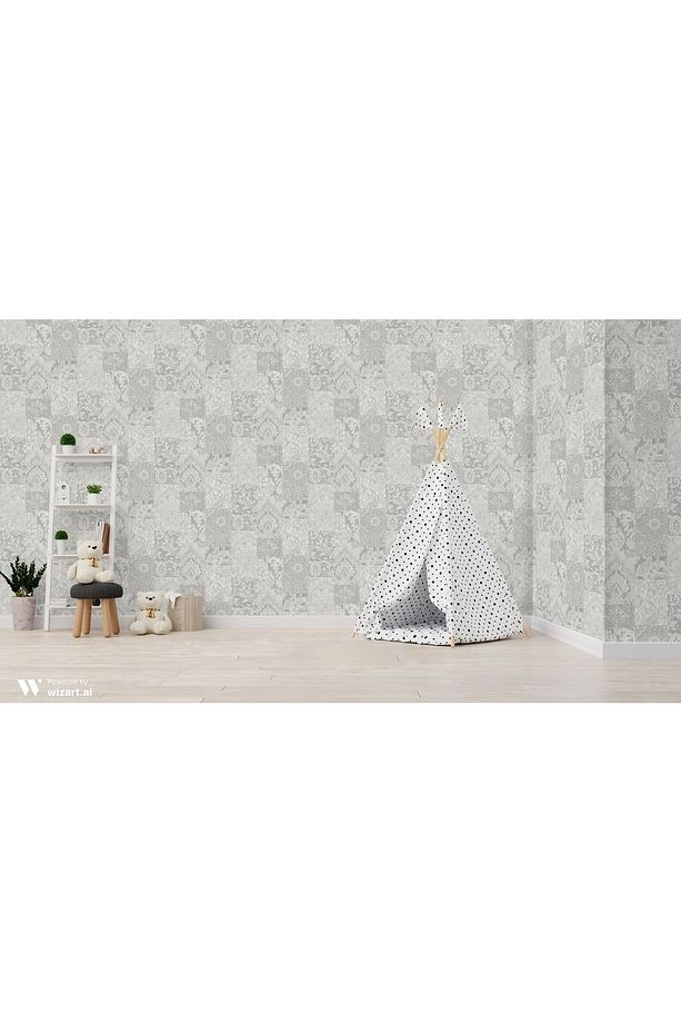 Tropicano 9911-3 Eskitme Görünümlü Ekru Duvar Kağıdı 16,50m2