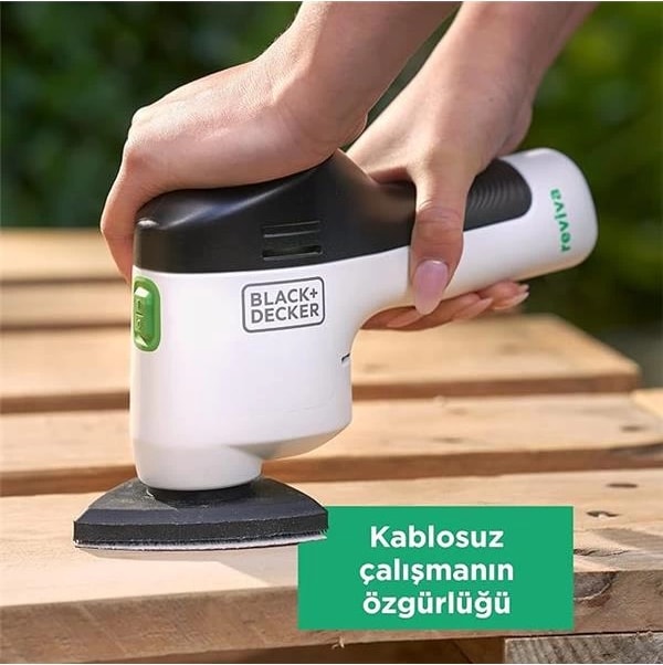 Black + Decker Reviva 12V Şarjlı Zımpara Makinesi