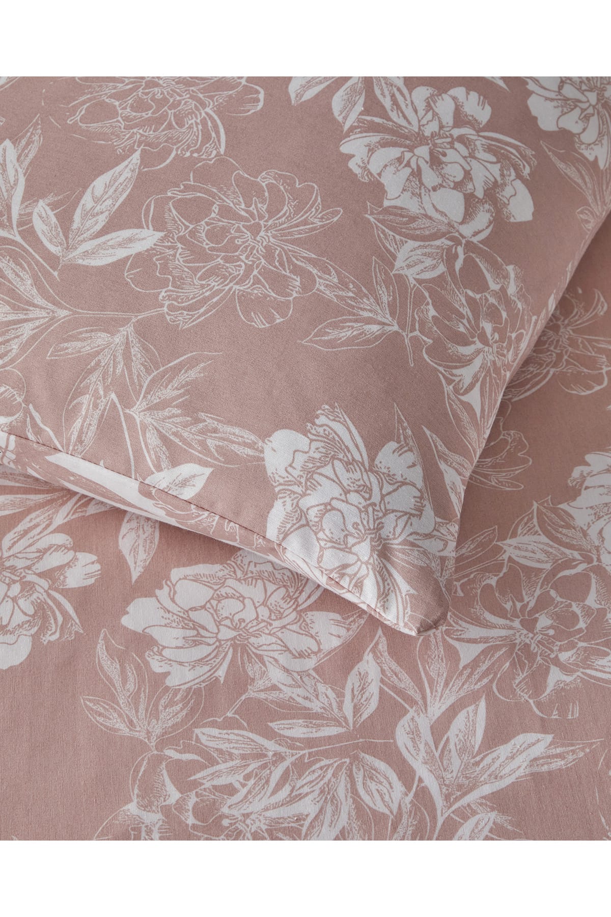 Floral Vine Kolay Ütülenir Tek Kişilik Nevresim Takımı 160x220 cm Pembe
