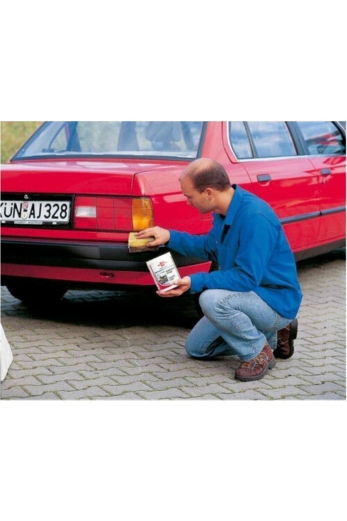 Dış Plastik Tampon Parlatıcı 1000 Ml. + Oto Yıkama Süngeri Çok Amaçlı Tampon Plastik Par