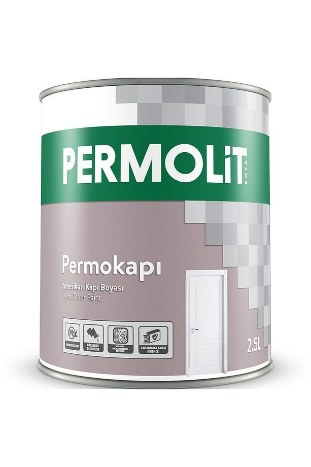 Permokapı Sentetik Amerikan Panel Kapı Boyası (BEYAZ)2.5 Lt